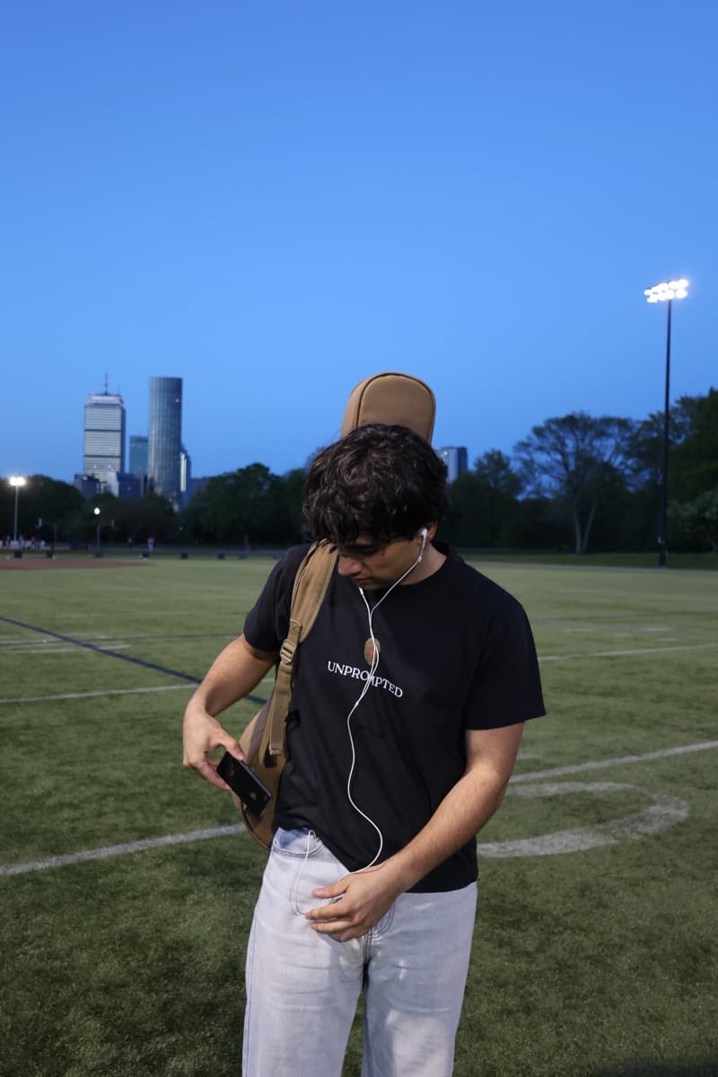 A musician outdoors